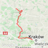 Mapa Szlak Orlich Gniazd (Podzamcze- Kraków)